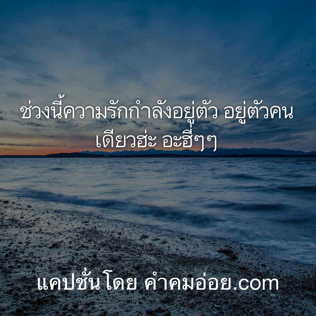 ตามทัน Social 136 แคปชั่นสอนใจ ช่วงนี้ความรักกำลังอยู่ตัว อยู่ตัวคนเดียวฮ่ะ  อะฮี่ๆๆ